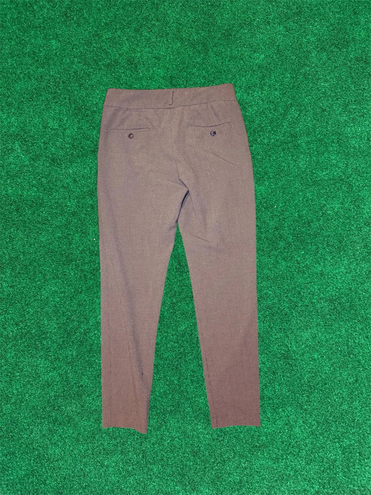 Houndstooth wool band pants