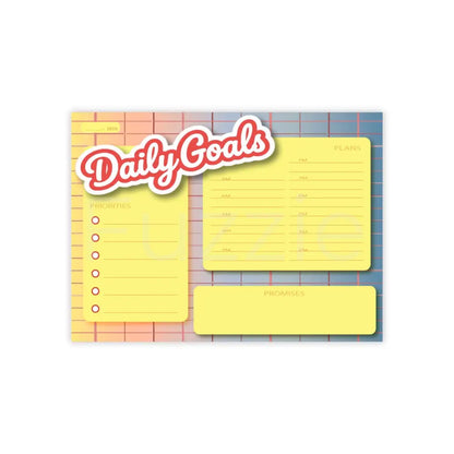 ’DAILY GOALS’ Post-it® Note Pads - 8’’ x 6’’ - Paper products