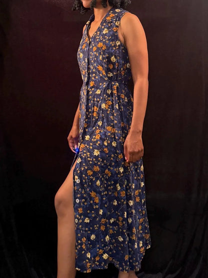 Long autumn button down dress