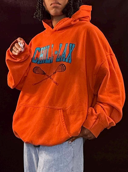 Chill-Lax Pullover Hoodie - Gildan Drawstring