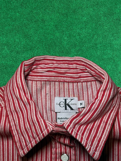 Calvin Cropped Candy Cane Denim Vest top