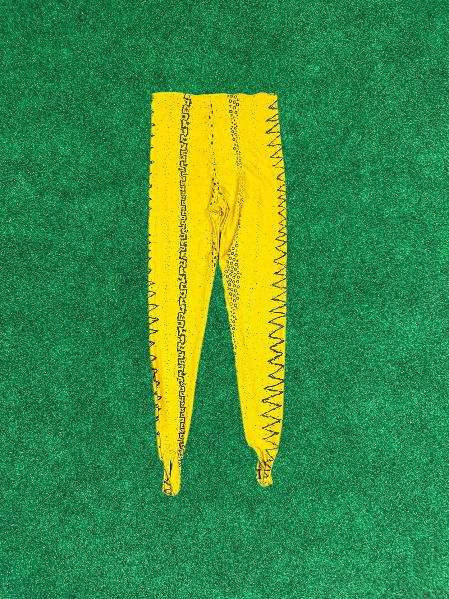 Yellow stirup high-waisted Leggings