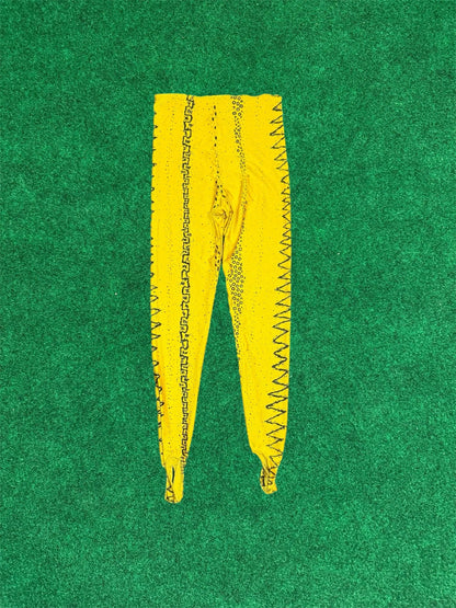 Yellow stirup high-waisted Leggings