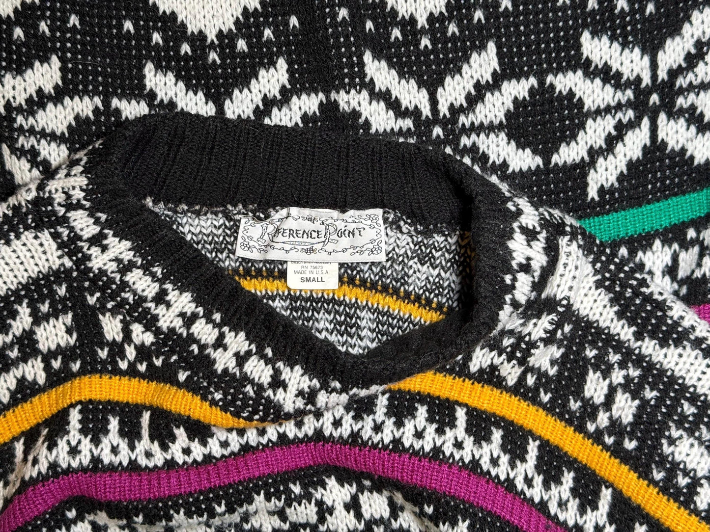 Vibrant Fair Isle Nordic Snowflake sweater