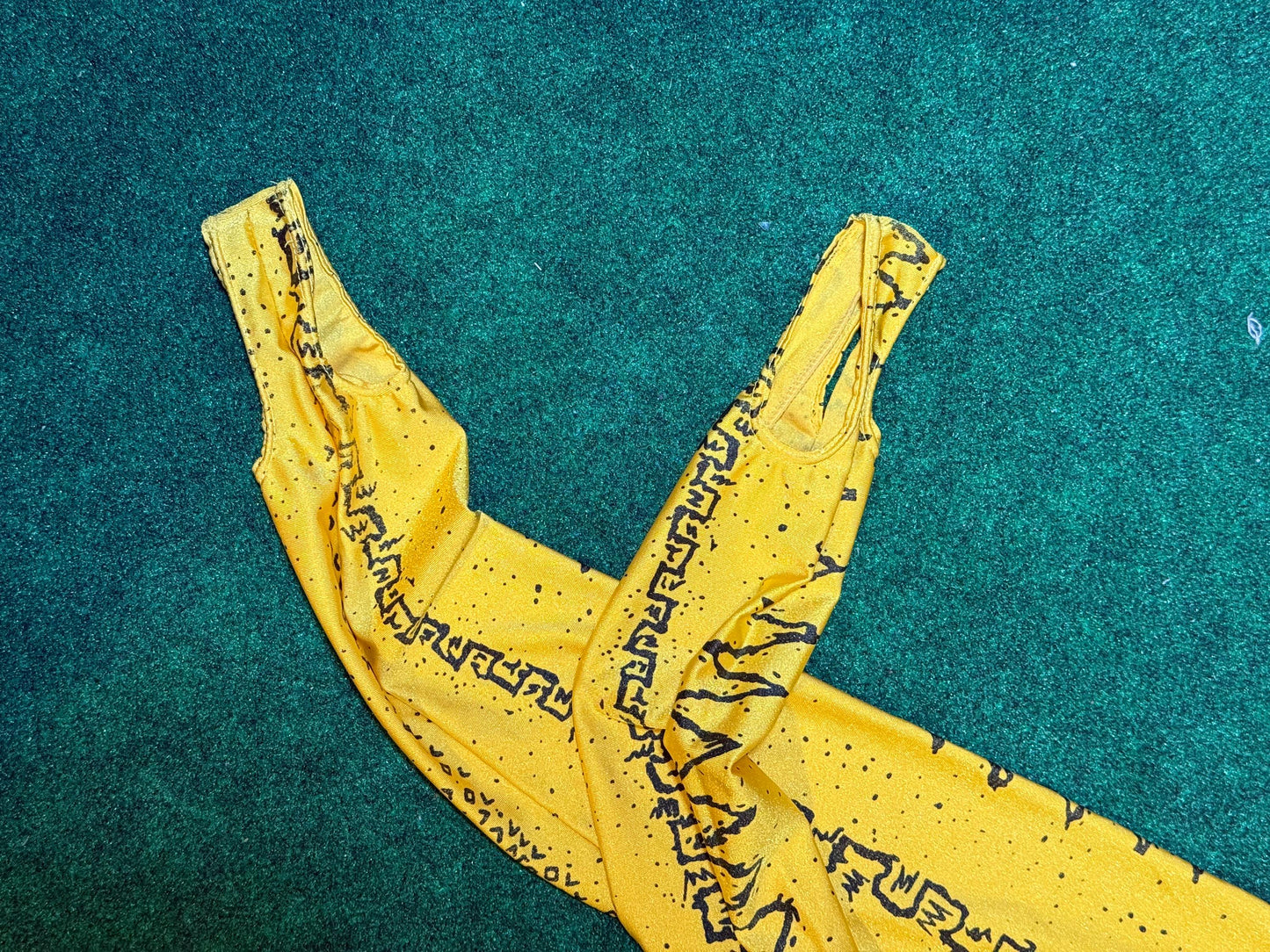 Yellow stirup high-waisted Leggings