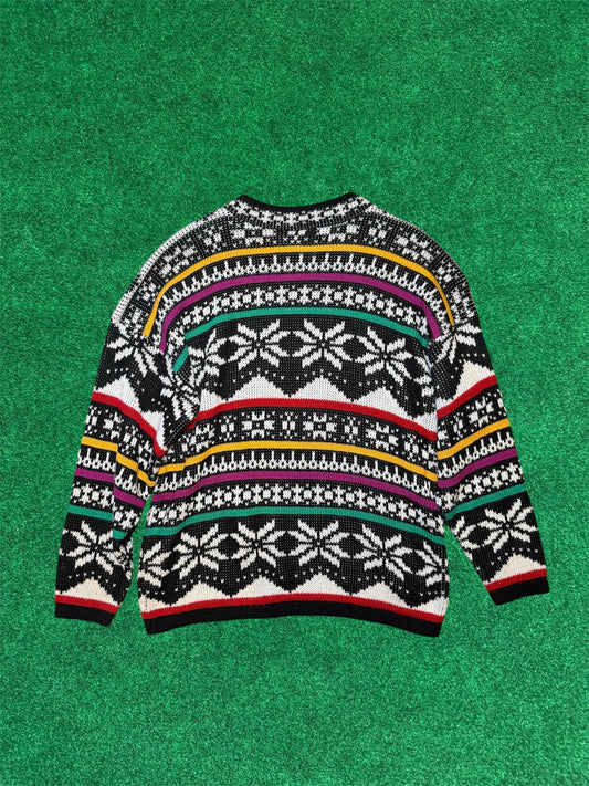 Vibrant Fair Isle Nordic Snowflake sweater