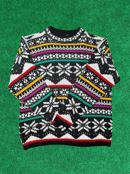 Vibrant Fair Isle Nordic Snowflake sweater