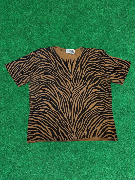 Style & Co, Tiger Print Knit Top