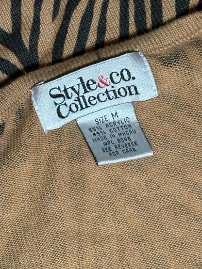 Top de punto con estampado de tigre Style & Co