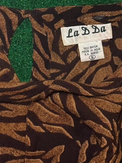 La D Da vintage pickup mini Zebra tank dress