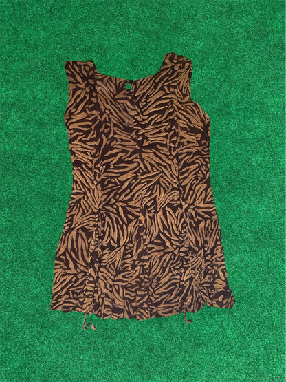 La D Da vintage pickup mini Zebra tank dress