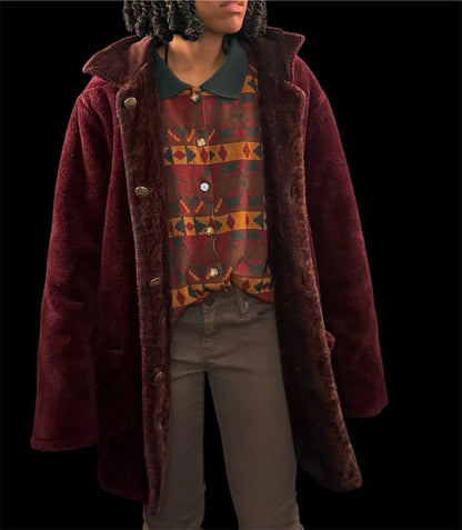 ALPINE STUDIO Reversible Plush Faux Fur Coat