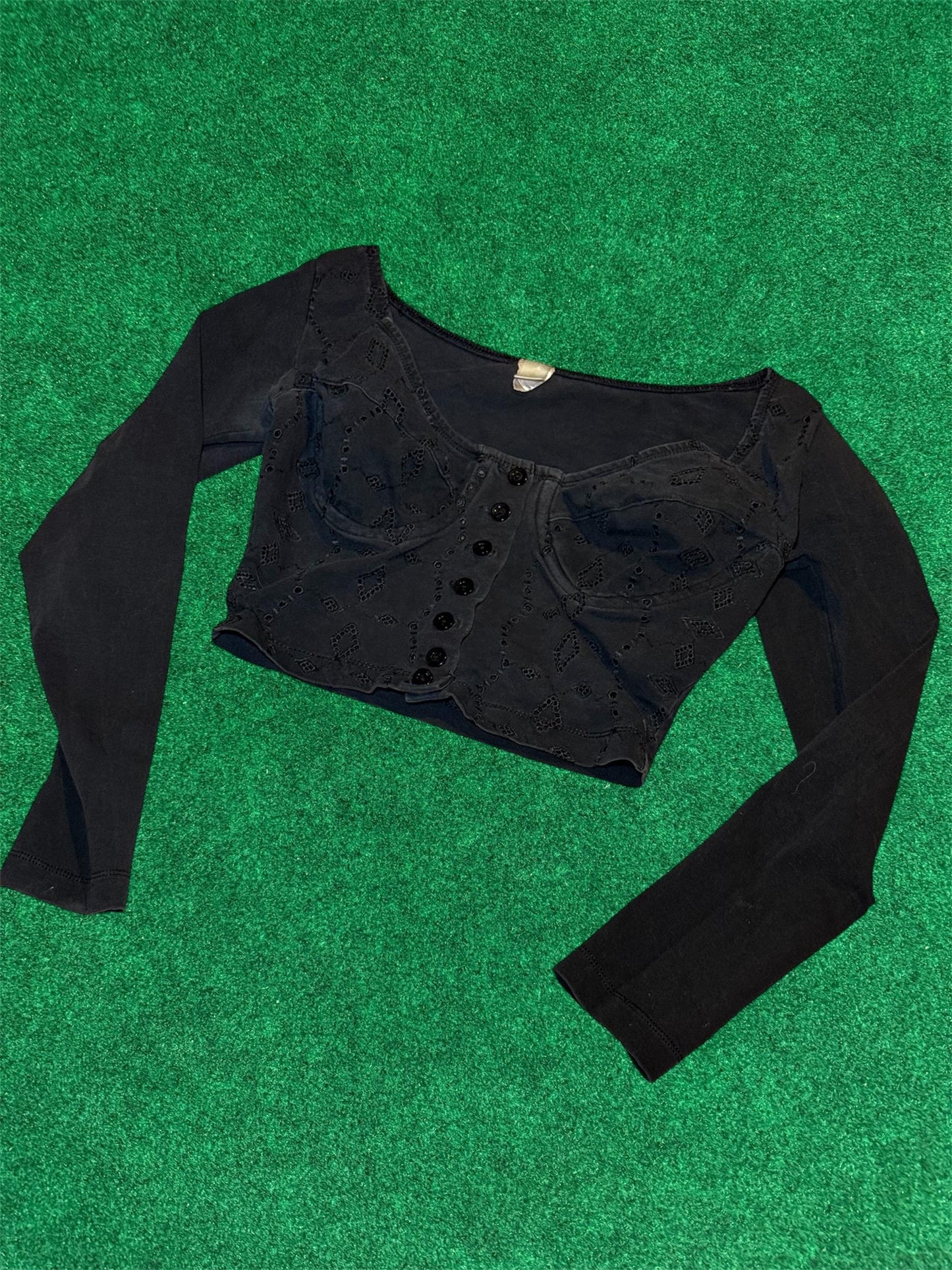Rare Victoria Secret Long Sleeve Bustier Cop Top