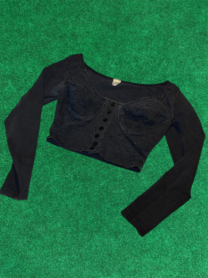 Rare Victoria Secret Long Sleeve Bustier Cop Top