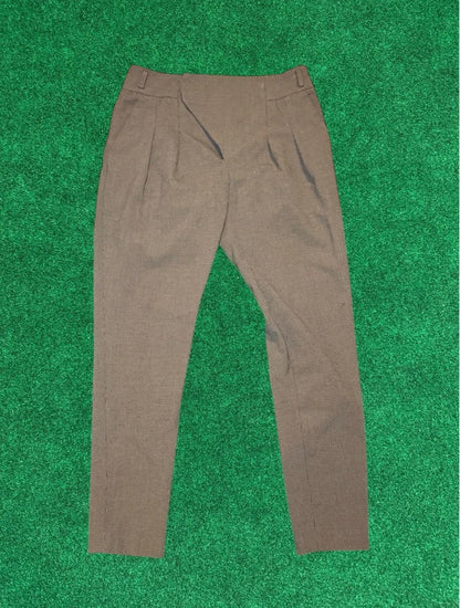 Houndstooth wool band pants