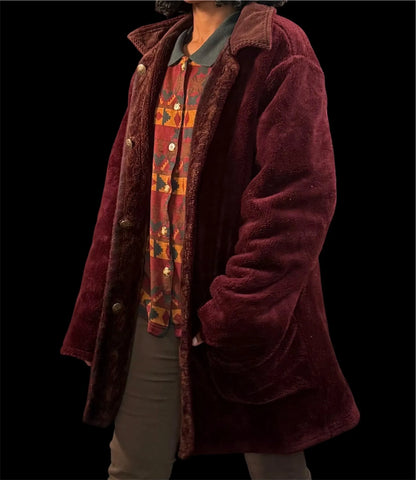 ALPINE STUDIO Reversible Plush Faux Fur Coat