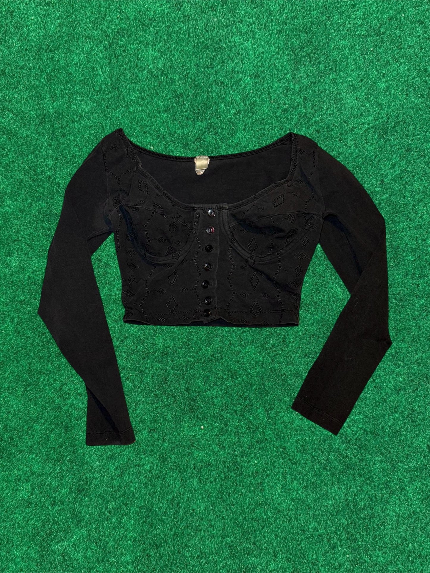 Rare Victoria Secret Long Sleeve Bustier Cop Top