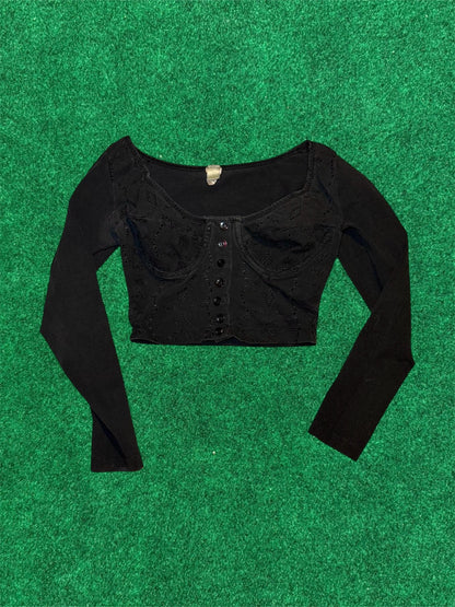 Rare Victoria Secret Long Sleeve Bustier Cop Top