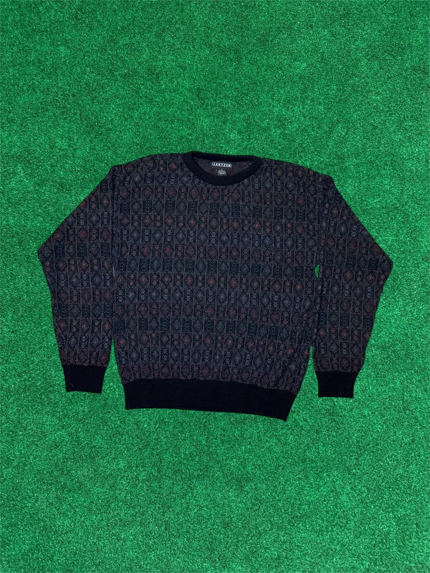Suéter tipo jersey con cuello redondo Jantzen geométrico