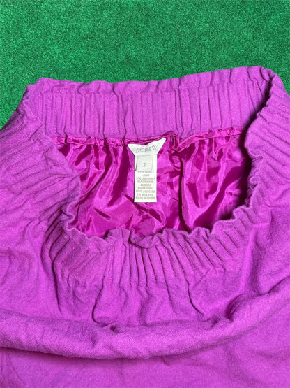 Jupe trapèze fuchsia en laine
