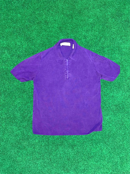 VALERIE STEVENS 100% Pure Silk ribbed Quater-zip