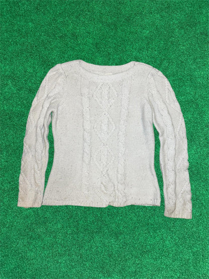 Soft Cable Knit Creme Sweater