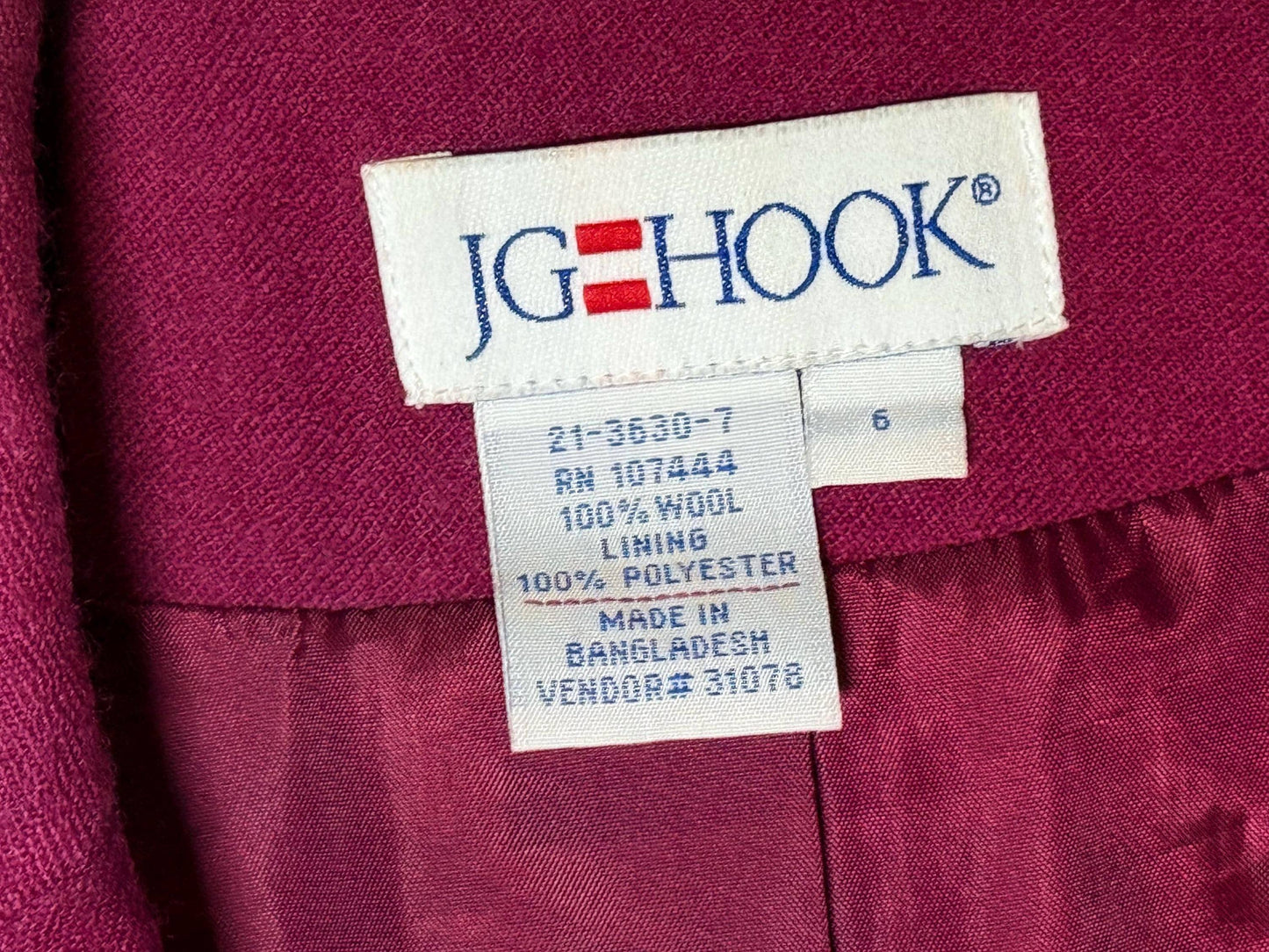 Blazer abotonado fucsia con bolsillos