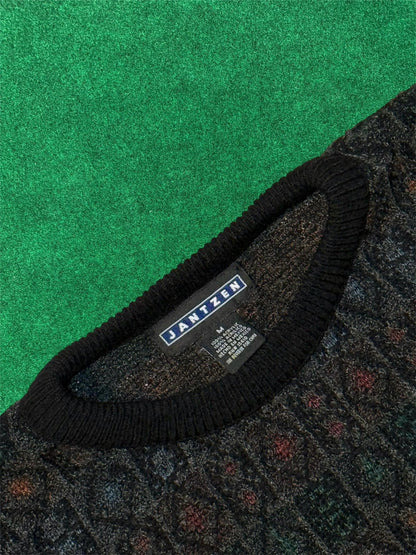 Suéter tipo jersey con cuello redondo Jantzen geométrico