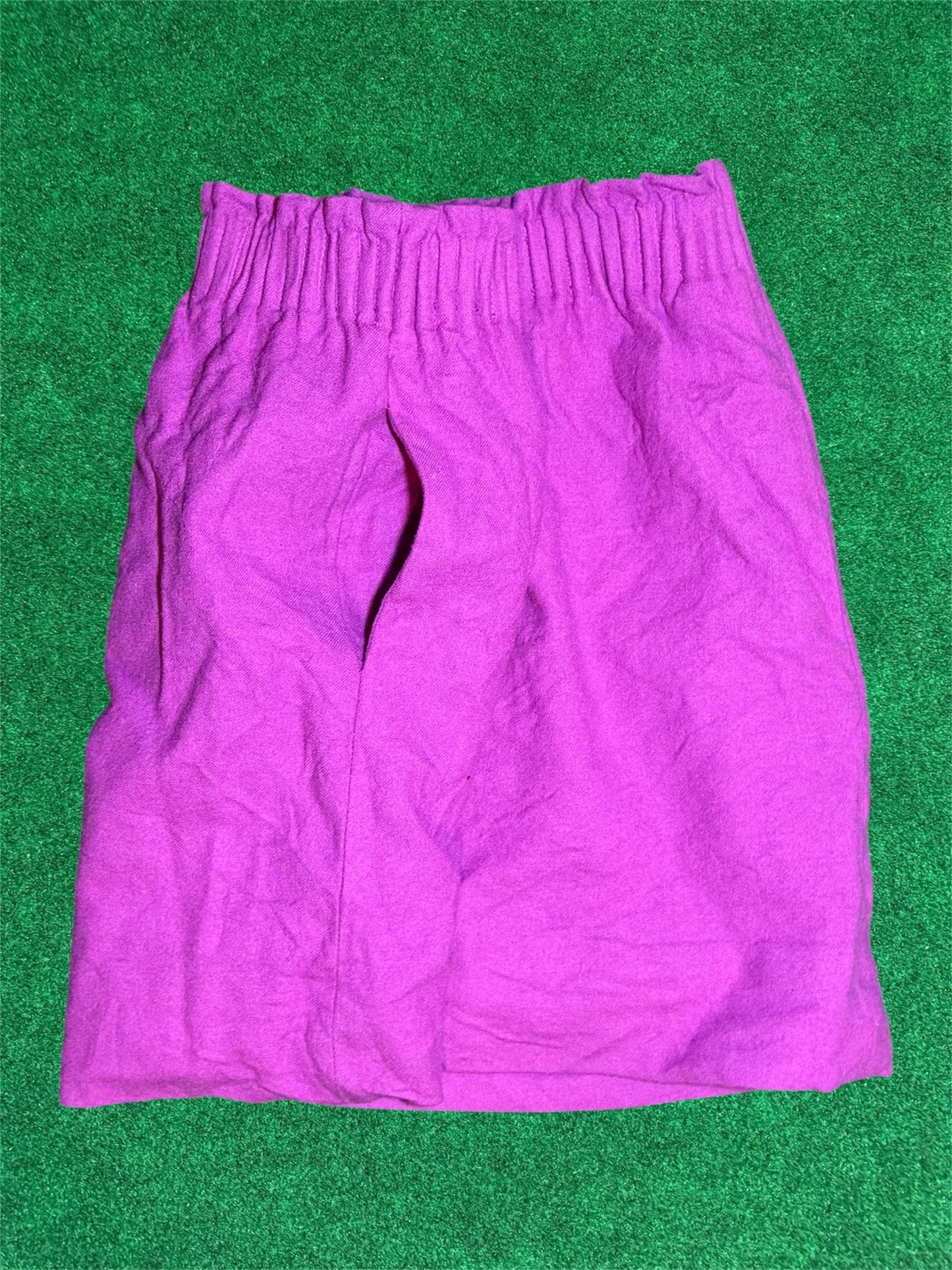 Jupe trapèze fuchsia en laine