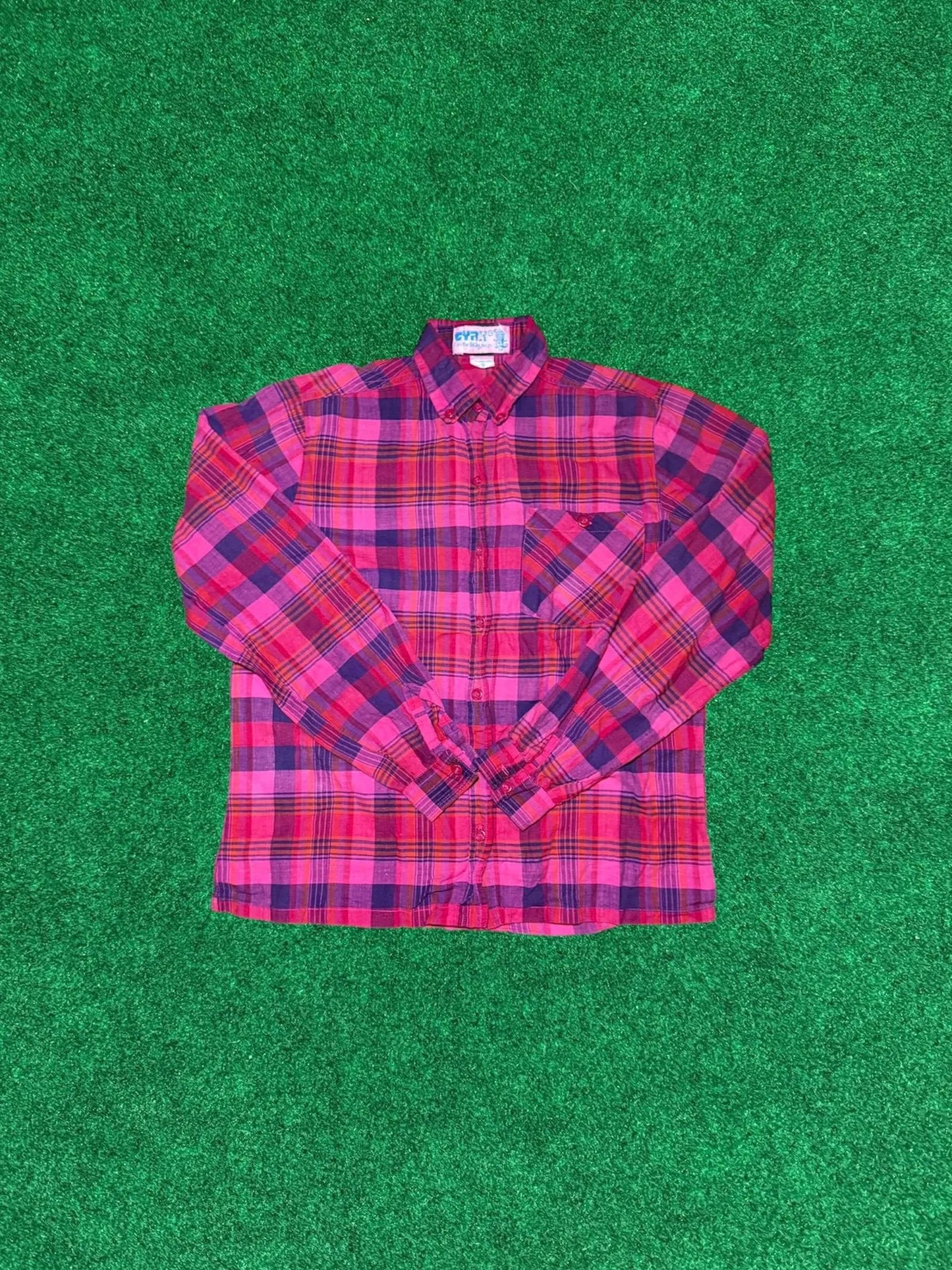 CYRK Bright Plaid Button up