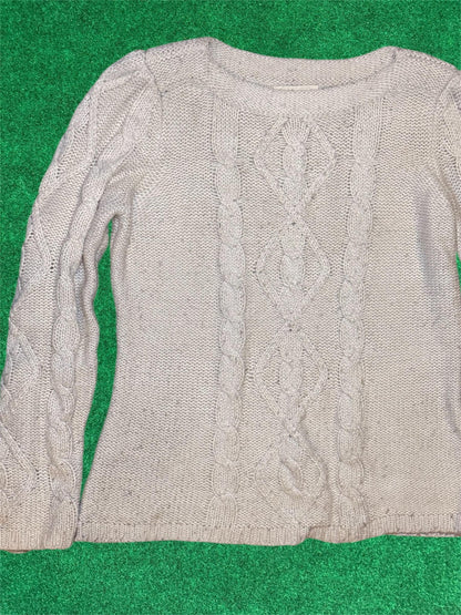 Soft Cable Knit Creme Sweater