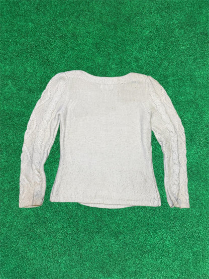 Soft Cable Knit Creme Sweater
