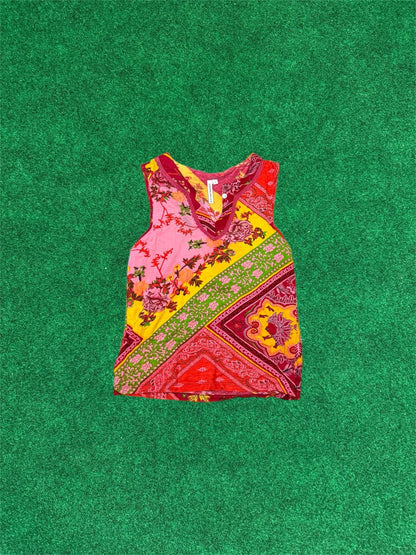 Bandana Blossom Knit Cotton Tank